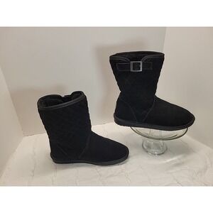 Women's Bearpaw Leigh Anne Boots Womens Size 9 Black Winter Cozy 1667W